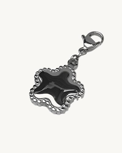 AVELI Silver Tone Stainless Steel Flower Pendant with Lobster Lock Clasp (for Charm Bracelets and Necklaces)