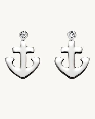 AVELI Stainless Steel Cross Studd Earrings