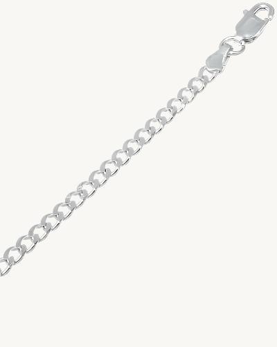 AVELI Silver Tone Stainless Steel Curb / Cuban Link Bracelet