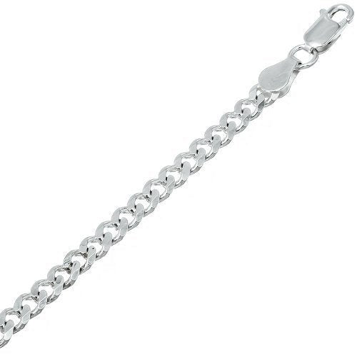 AVELI Silver Tone Stainless Steel Curb / Cuban Link Bracelet