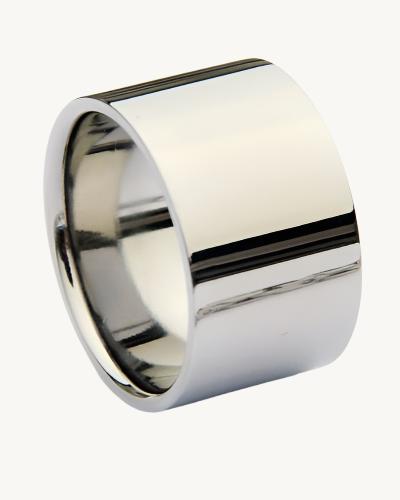 AVELI Silver Tone Stainless Steel Extra Wide 14mm Band / Ring