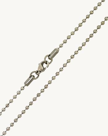 AVELI Unisex Men's and Women's 3mm Thick Silver Tone Stainless Steel Ball / Round Bead Chain / Necklace