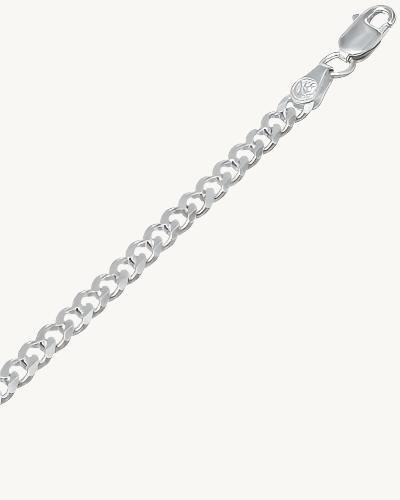 AVELI Unisex Men's and Women's 3.5mm Silver Tone Stainless Steel Cuban / Curb Link Chain / Necklace